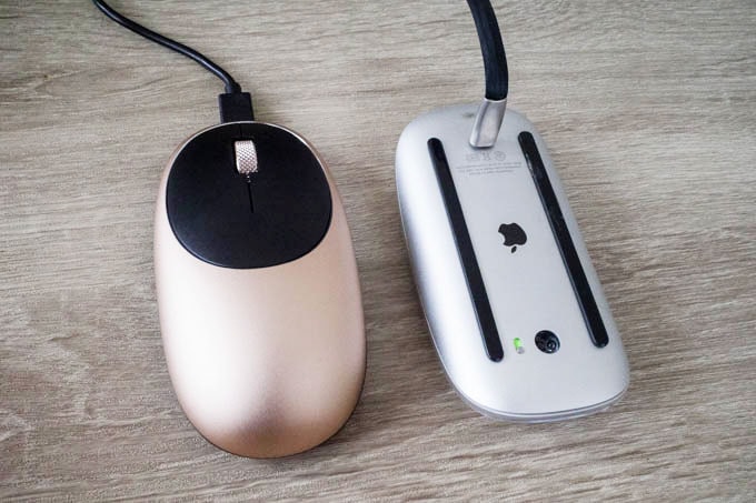 Satechi M1 Bluetoothマウス_Magic Mouse 2との充電方法比較