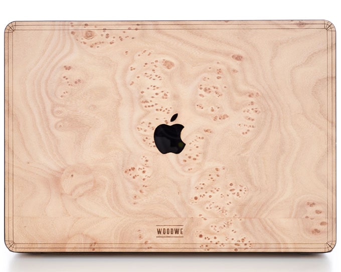 MACBOOK PROTECTIVE CASE - Made of Real Wood - Elm Burl